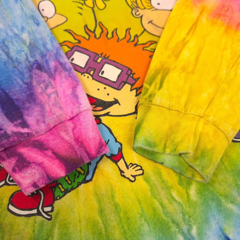 NICKELODEON RUGRATS MULTICOLOR TIE-DYE LONG SLEEVE SHIRT MEN'S SIZE SMALL IN GUC - Picture 6 of 8